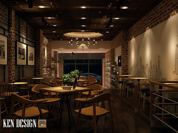 thiết kế quán cafe phong cách 